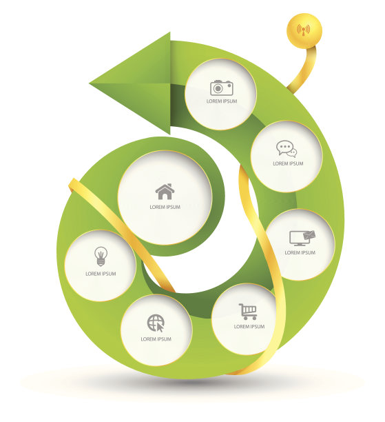 带图标的圆形箭头图片下载