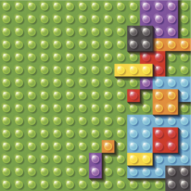 彩色玩具积木全帧拍摄图片下载