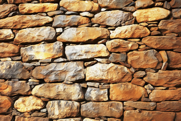 金色的石头墙图片下载