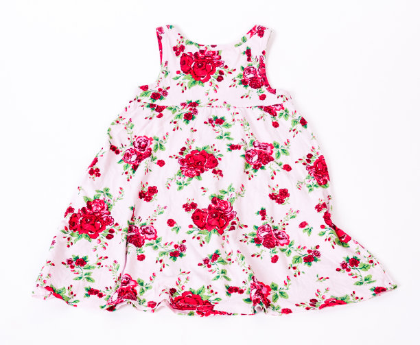 手工连衣裙婴儿女孩或幼童孤立图片下载