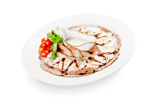 白色背景上的冷盘图片下载