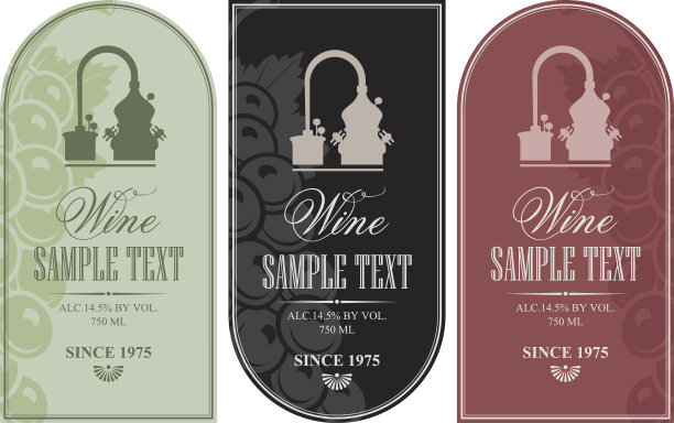 为葡萄酒设置标签图片下载
