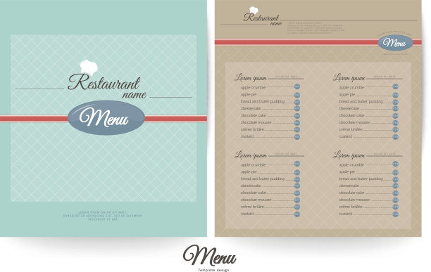 餐厅菜单设计，彩色粉笔图片下载