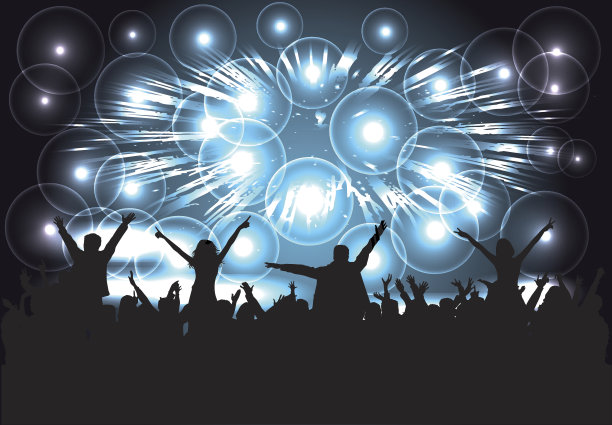 跳舞的人轮廓。图片下载