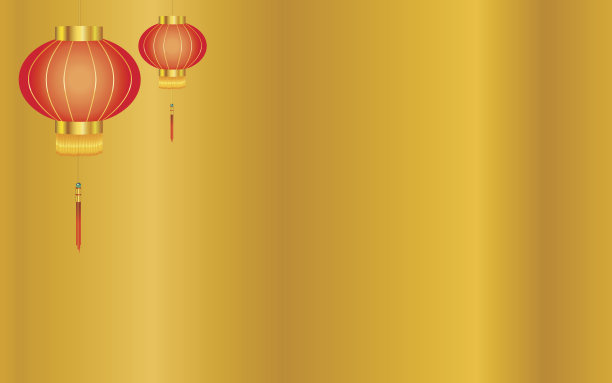 金色中国风灯笼背景素材图片