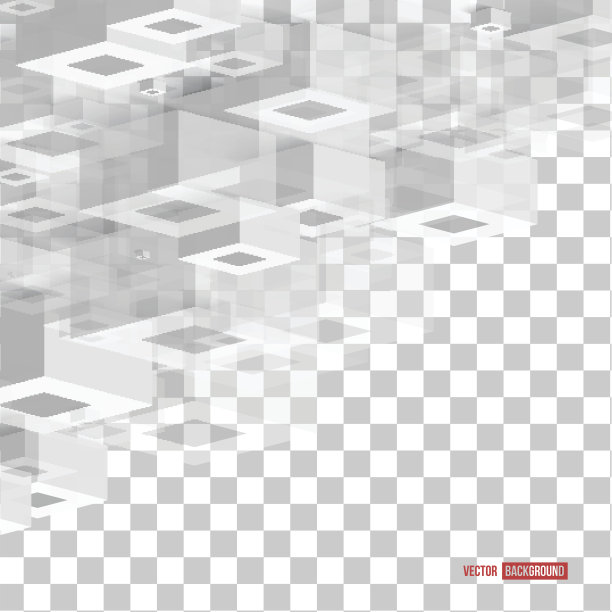 向量从立方体中抽象出几何形状。图片下载