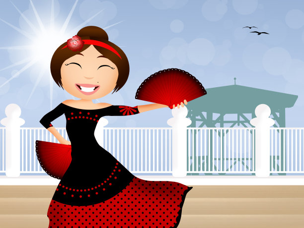 女孩跳舞弗拉门戈图片下载