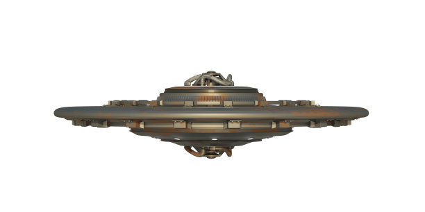 不明飞行物孤立在白色背景上图片下载