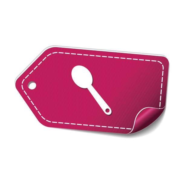 勺子粉色矢量图标设计图片下载