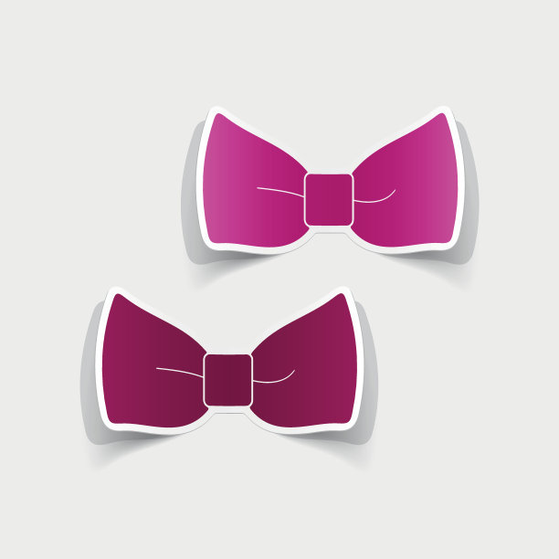 现实的纸贴纸:弓图片下载