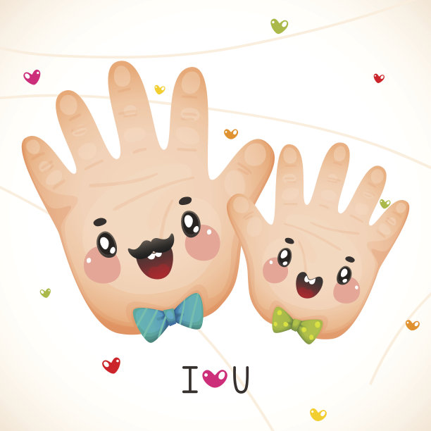 父亲节，贺卡，矢量。图片下载