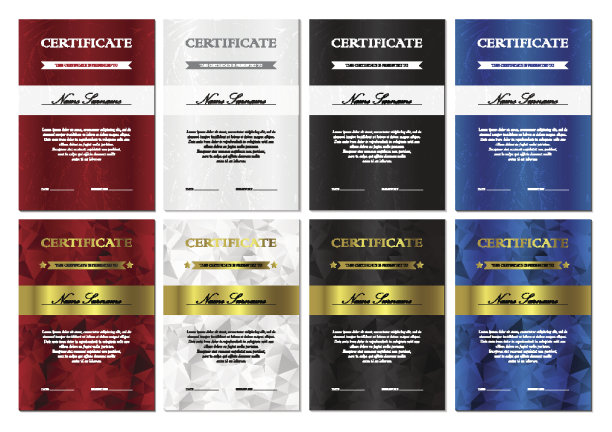 证书和文凭模板集图片下载