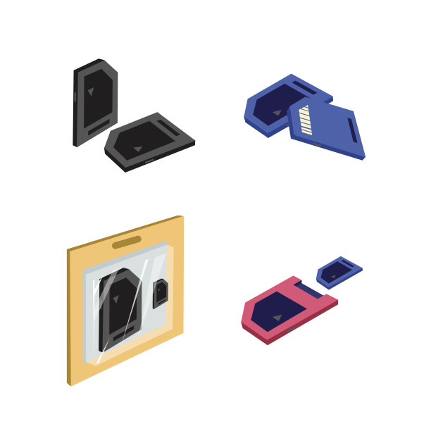 一套SD卡或媒体卡图片下载