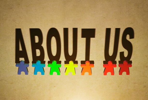 关于我们的概念，人和文字的影子图片下载