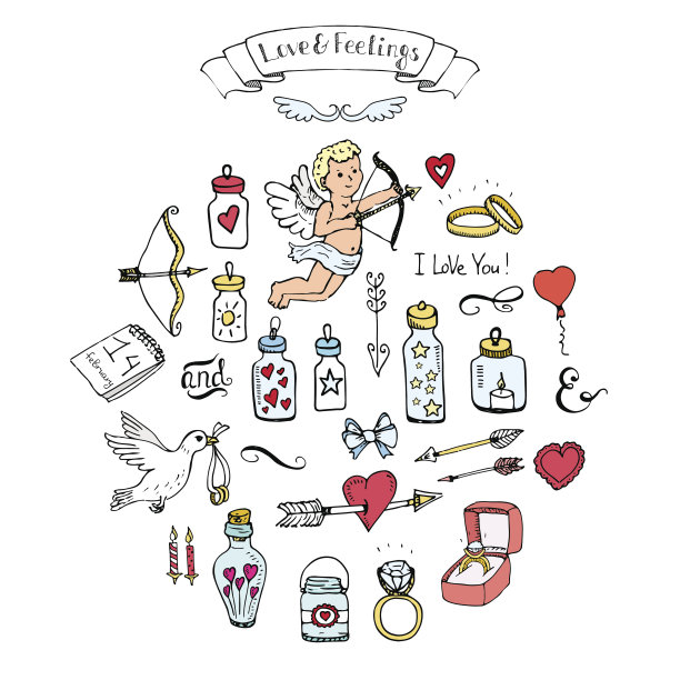 可爱的手绘烧烤元素图片下载