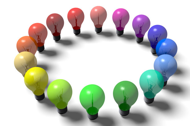 3D灯泡概念图片下载