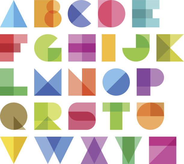 几何形状、字母素材图片
