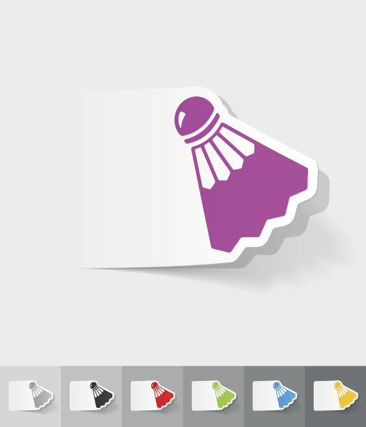 现实的设计元素。羽毛球图片下载