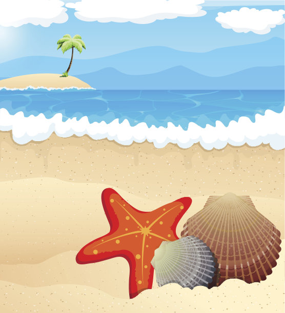 热带海滩素材图片