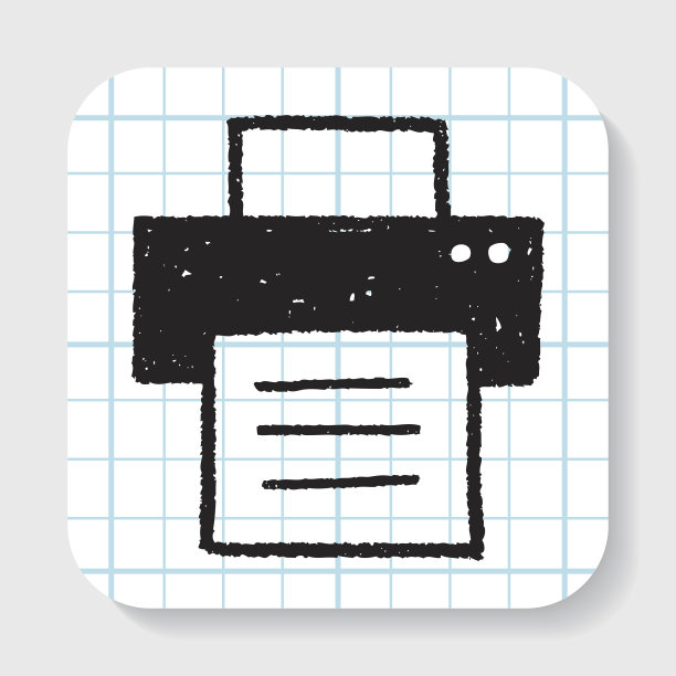 涂鸦打印机素材图片