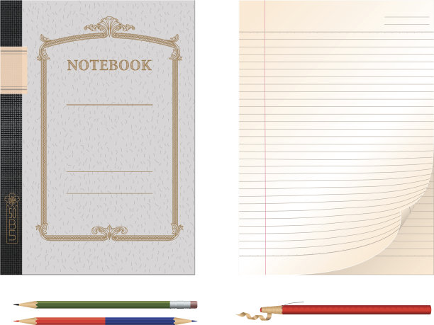书写工具和笔记素材图片