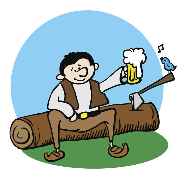 伐木工人休息图片下载