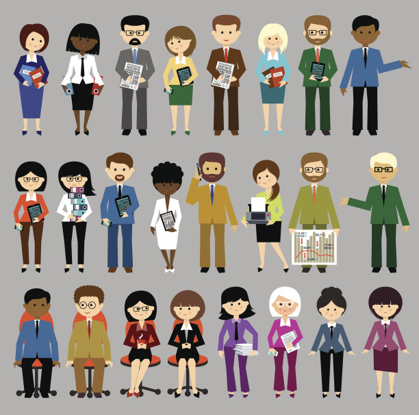 一大群商业人士。图片下载