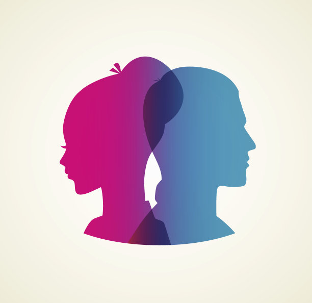 夫妇的轮廓图片下载