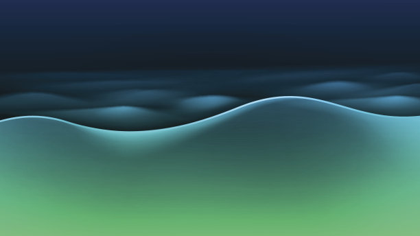 向量抽象绿波背景图片下载