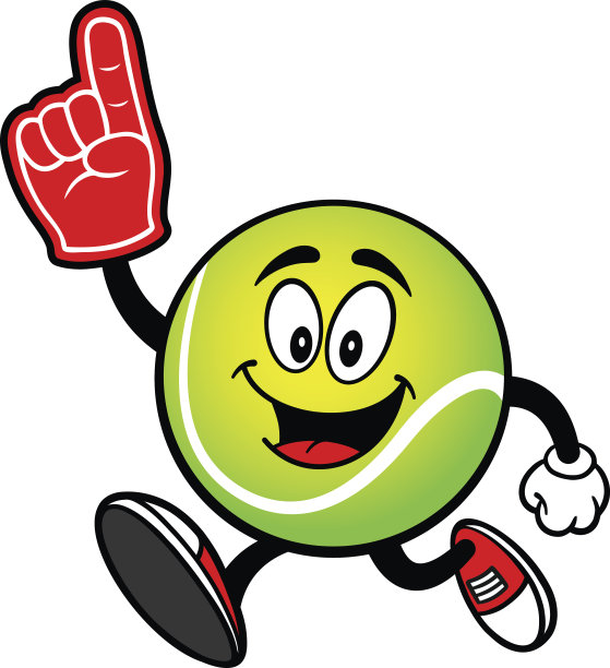 用泡沫手指打网球图片下载