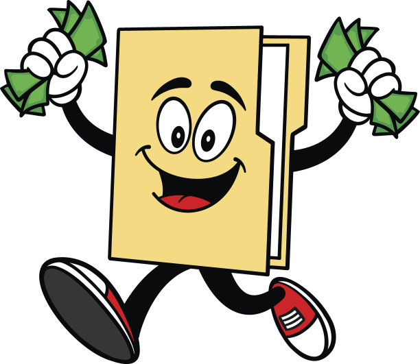 财神文件夹吉祥物图片下载