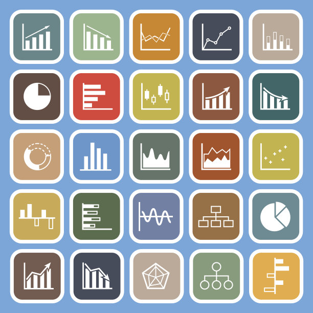 图形平面图标上的蓝色背景图片下载