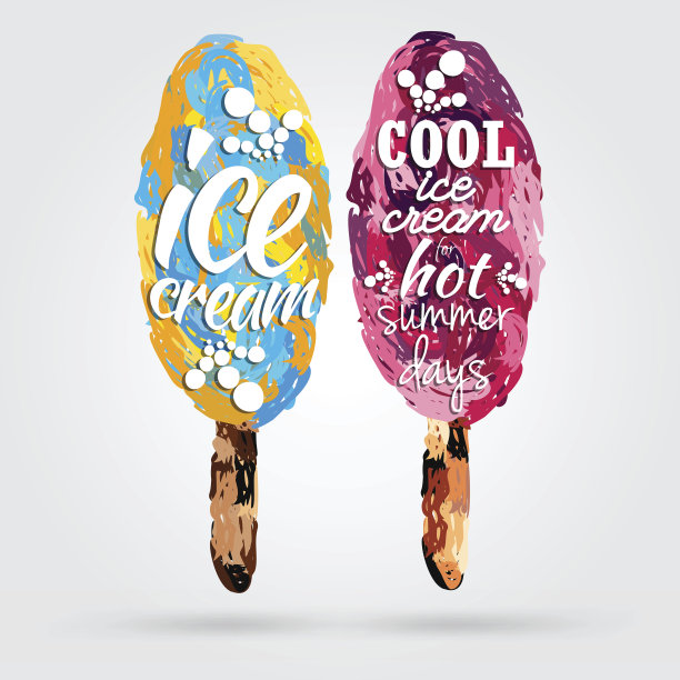 有冰淇淋的创意海报图片下载
