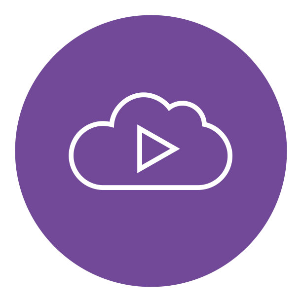 带播放按钮的云线图标图片下载