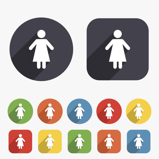 女性符号图标。女性人类的象征。图片下载