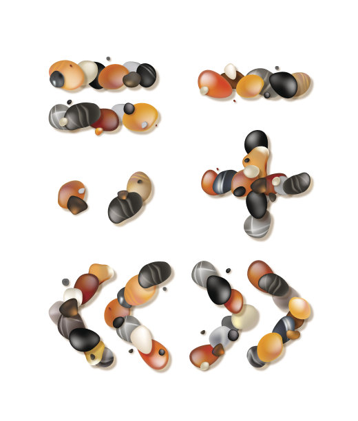 鹅卵石的标点符号和特殊字符图片下载