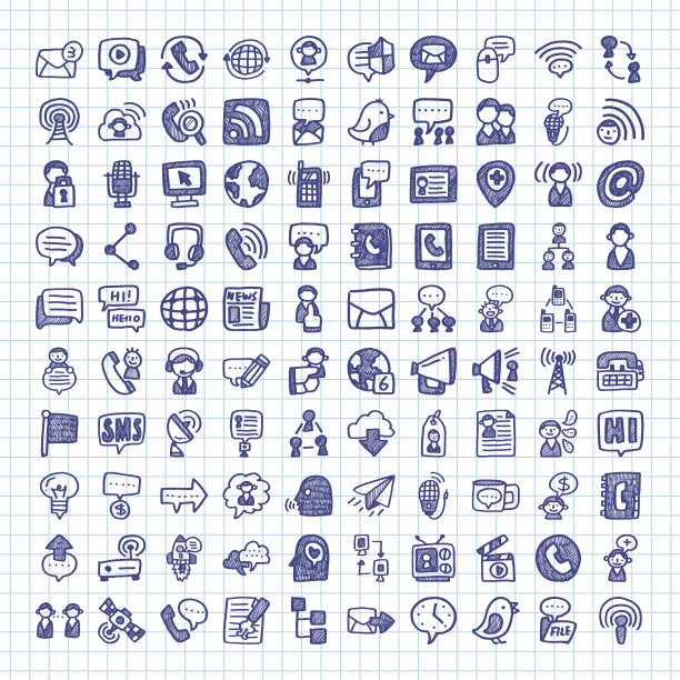 涂鸦沟通图标素材图片