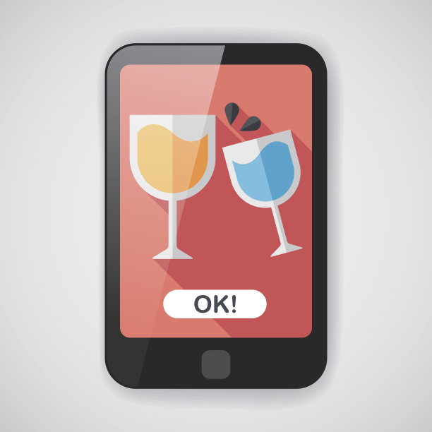 马提尼酒杯干杯与长影子的图标，eps10图片下载