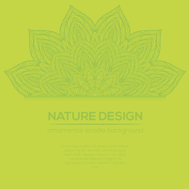 向量自然装饰为您的设计与抽象的花。图片下载