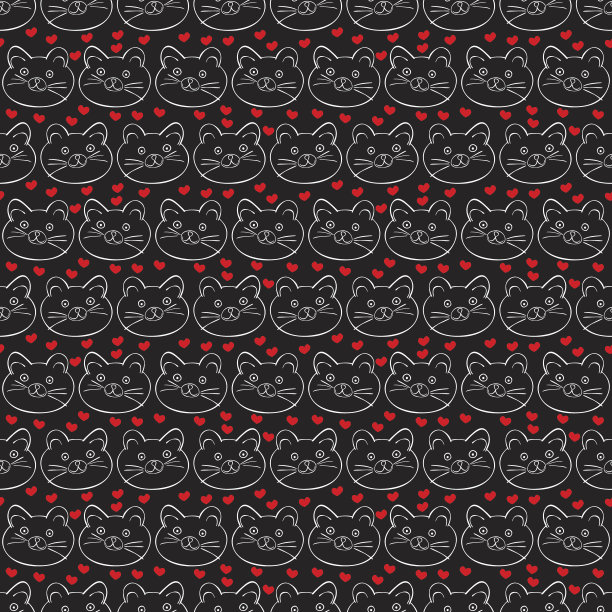 无缝的猫模式图片下载