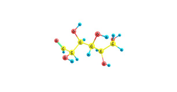 葡萄糖分子结构孤立于白色图片下载