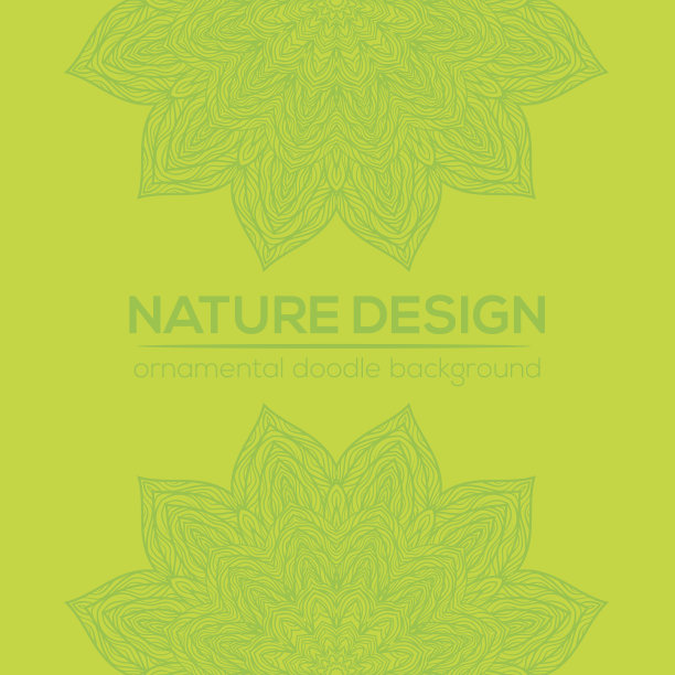 向量自然装饰为您的设计与抽象的花。图片下载