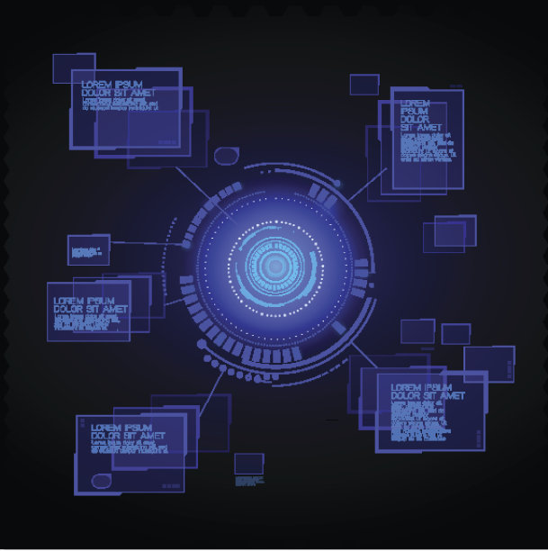 技术电路未来的模板和空白文本，矢量插图图片下载