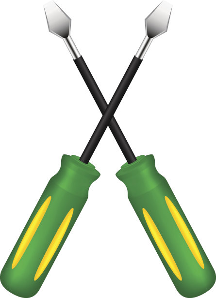 两条交叉的螺丝刀图片下载
