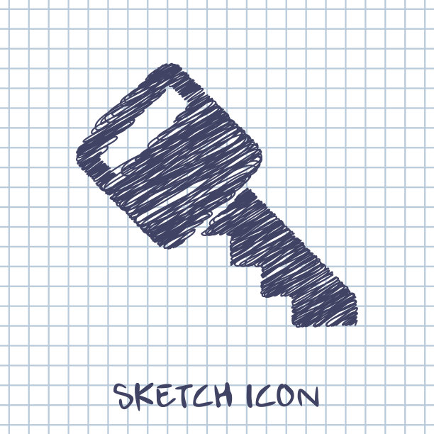 矢量草图图标的关键图片下载