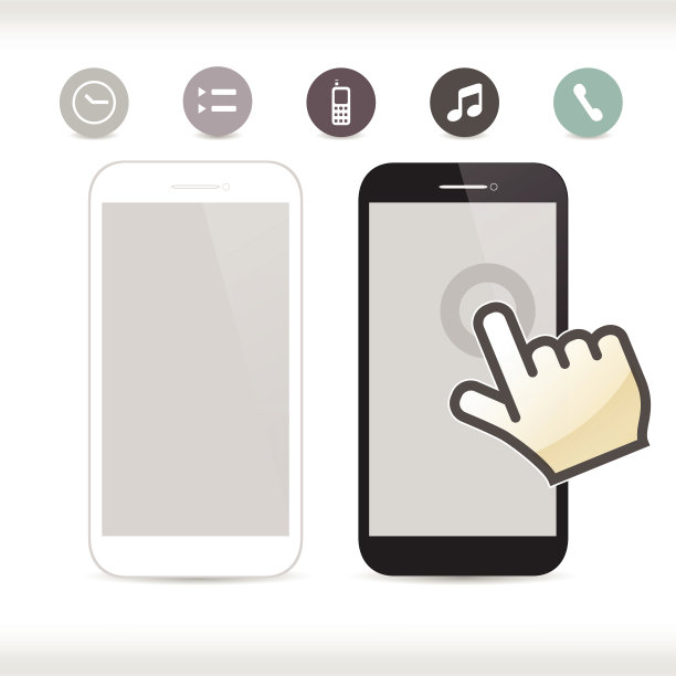 智能手机，手机孤立，现实的矢量插图。图片下载