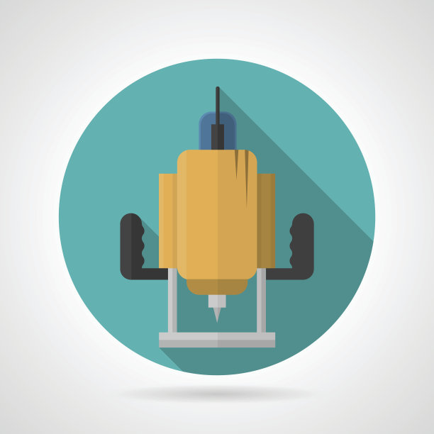 铣刀平面颜色矢量图标图片下载