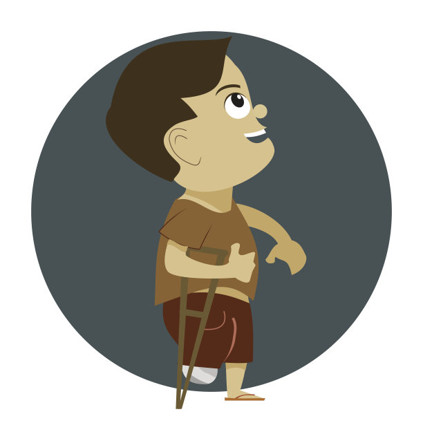 截肢受伤的孩子图片下载