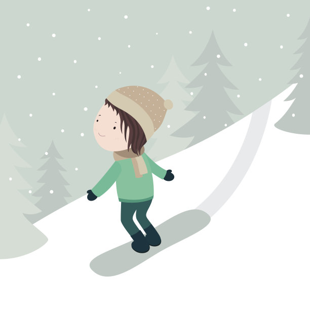 男孩滑雪图片下载