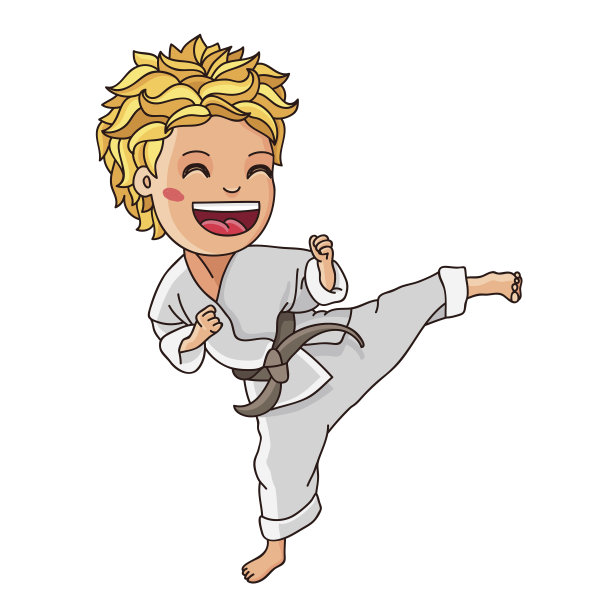 空手道。矢量图图片下载